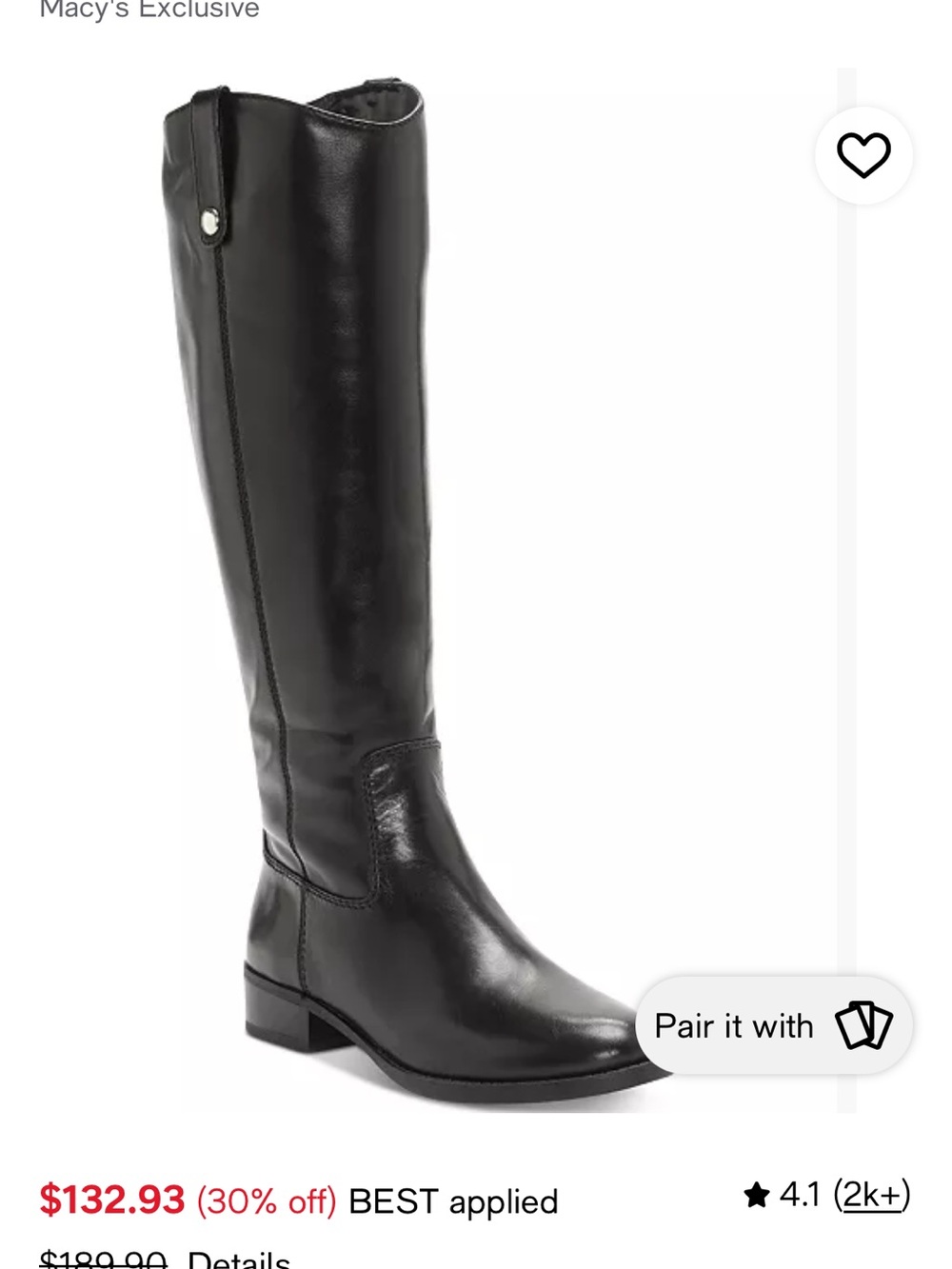 Knee high black boots